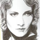 Marlene Dietrich, Reisskohle, 21 x 29 cm
